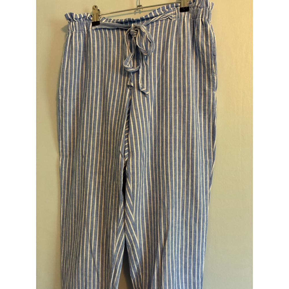 0186 Size Medium Florencio Tie Waist Wide Leg Pants - Picture 6 of 11